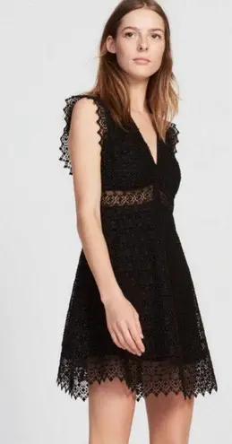 Sandro 💕 PARIS💕 Lindsey Lace Mini Dress ~ Black Size 3 = US 8 NWT