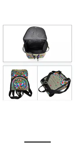 Women's Handmade Mini Backpack Purse – Adjustable Travel Bag