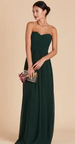 Birdy Grey  Grace Convertible Chiffon Bridesmaid Dress Emerald Green XS New