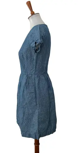 Madewell  Womens Jean Denim Dress Short Sleeve Blue Size 2