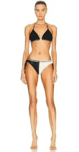 Zimmermann  Clover Crochet Bikini Set in Black & White