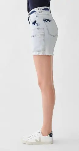 DL1961  Denim Hepburn High Rise Wide Leg Short Mystic Womens Size 32