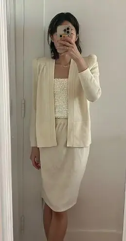 St. John Vintage 3 piece bandeau, skirt and cardigan set