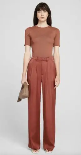 ANINE BING Carrie Pant in Silk Terracotta
