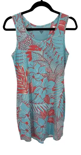Columbia  PFG Dress Womens Small Blue Pink Floral Print Polyester Mesh Back‎ - Image 1