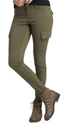 prAna CARGO POCKET MEME Olive Green Skinny Performance Pants