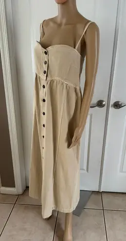 NANUSHKA Kaia Denim Button-Front Maxi Dress w/ Removable Straps