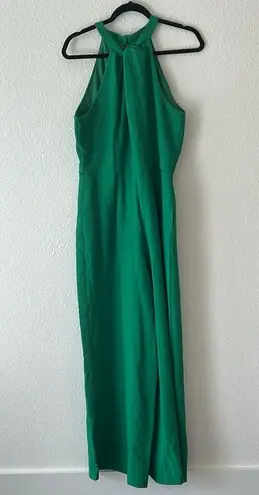 Julia Jordan  Halter Neck Wide Leg Jumpsuit in Green Size 12