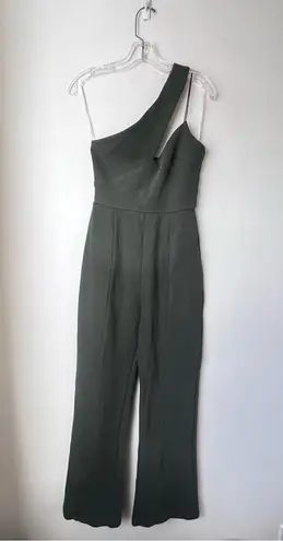 Petal and Pup Angelus Emerald Green Knit One Shoulder Jumpsuit 0