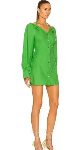 Nanushka Alyssa Mini Dress Green Womens Size XS