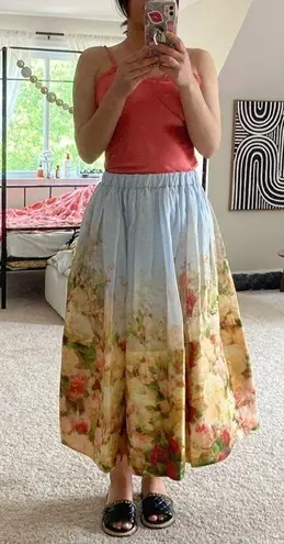 Zimmermann art midi skirt. Xs