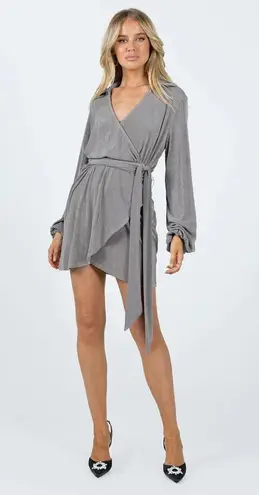 Princess Polly PARTY TIME MINI DRESS SLATE GREY 