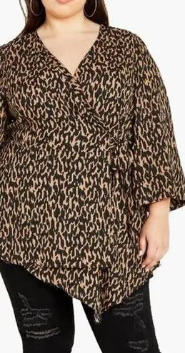 City Chic  | Jemma Top in Geo Animal Print