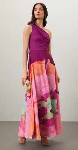 AMUR ATLAS ONE SHOULDER GOWN Dress 2 Purple