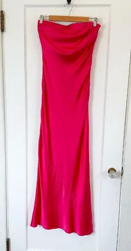 Cult Gaia  | NWT Perla Silk Maxi Dress in Dragonfruit Pink