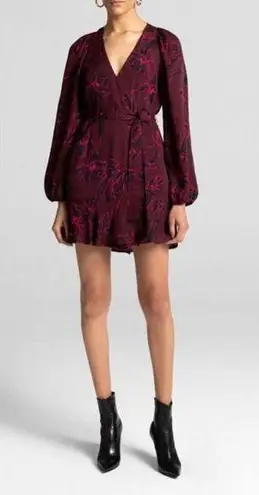 ALC Frank A.L.C. Embry Floral-Print Silk Mini Wrap Dress