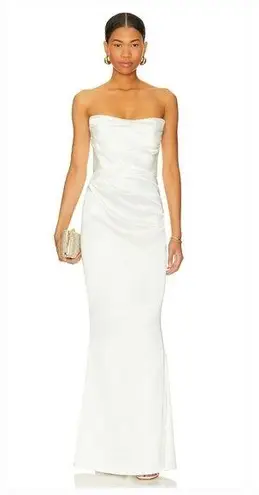 Nookie Emelie Strapless Gown in White