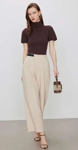 Cider High Waist Belted Straight Leg Trouser Small