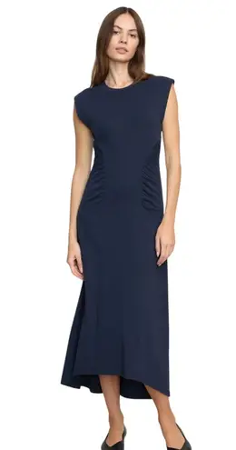 Modern Citizen Women’s Lenox Side-Ruched Navy Blue Knit Midi Dress