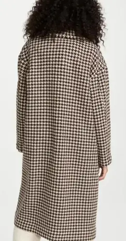 NILI LOTAN Houndstooth Kidman Coat Brown Size L