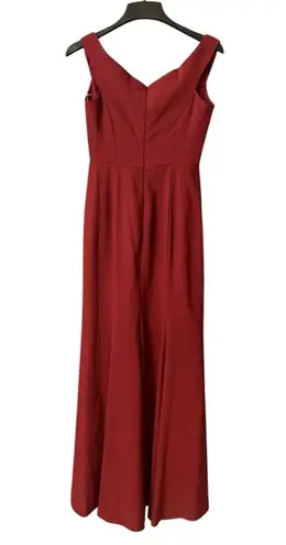 NWT Dessy Collection burgundy formal / bridesmaid maxi dress Red Size 4