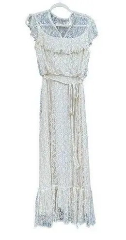 Gunne Sax by JESSICA San Francisco Cream Lace Maxi Dress Size Estimate (6)