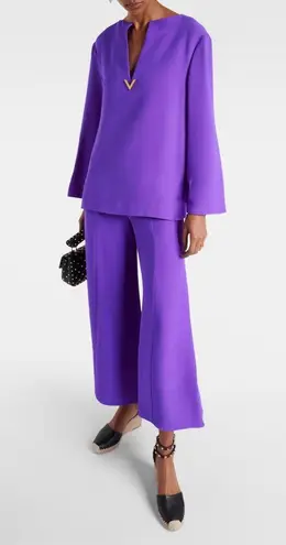 Valentino Garavani Valentino Rockstud double orange leather espadrille wedge sandal size IT 36 US 6