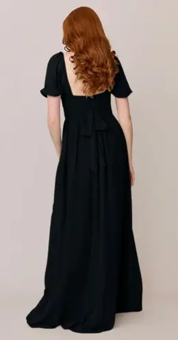 Revelry isabella bridesmaids dress black chiffon Size 4