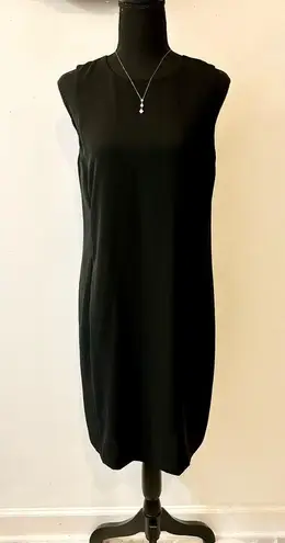 Vince  Leather Trim Strapping Dress in Black Size 10