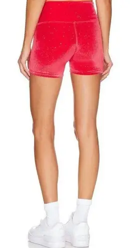 Beach Riot NWT Glitter Bike Short in Fiery Red Velvet Size XS