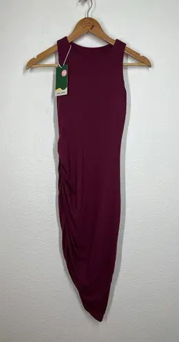 Halara Ruched Asymmetric Bodycon Dress XS