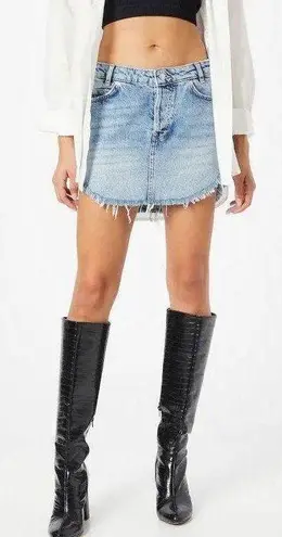 Free People Sky High Denim Mini Skirt