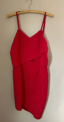 Elliatt x Revolve red cutout asymmetrical Valentines Day mini dress