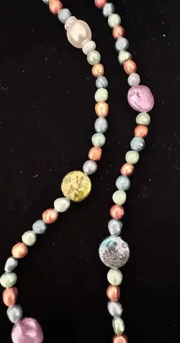 Vtg 90s Vantel Pearls Multi