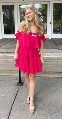 VICI Hot Pink Ruffle Dress