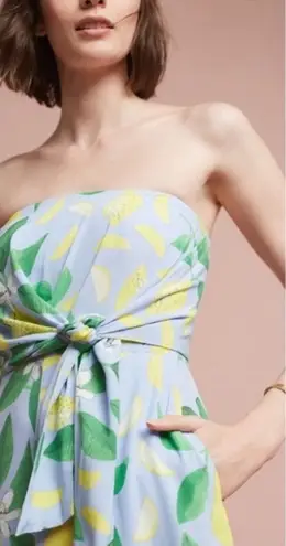 Anthropologie  Maeve Lemon Grove Strapless Jumpsuit Size: 10P - Image 1