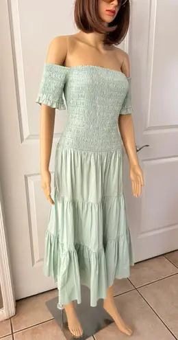 STAUD NWOT Elliot Dress | Sage - Green / Neutral