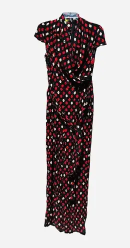 Catherine Malandrino 100% Silk Jumpsuit Summer 2016 Collection Size 12