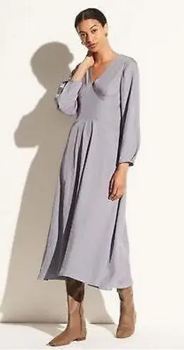 Vince Long Sleeve Paneled V-Neck Midi Maxi Open Back Dress  Size 6