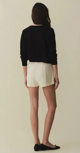 💕DOEN Avon Short Ultra High Rise Cuffed Hem Sailor Shorts Magnolia Ivory 6 NWT White