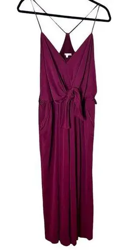 LAJU Los Angeles Halter Back Tie Front Mesh Pantsuit Jumpsuit Onesie size Medium Pink