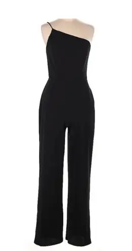 Black Streamlined Jumpsuit with Matte Finish Size M