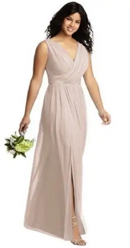 DESSY COLLECTION Vivian Diamond Gown Luxe Chiffon V Neck Size 10