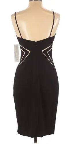 Aidan Mattox Dress 10 NWT Cutaway Crepe Halter Jersey Mesh Sheer Detail Illusion