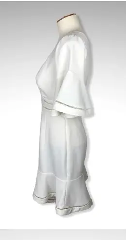 Likely White V neck Dress