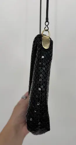 Vintage Black Mesh Metal Crossbody Purse Evening Formal