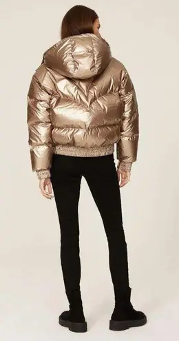 ALLSAINTS  Mika Metallic Puffer Gold Womens Size 4