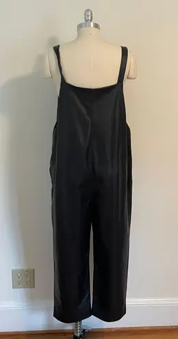 Anthropologie Faux Leather Jumpsuit
