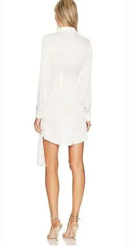 superdown  Sophie Draped Mini Dress in White Satin