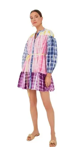 CHARINA SARTE Women's Holi Mini Dress Tie Dye Print Size XS NWOT Pink